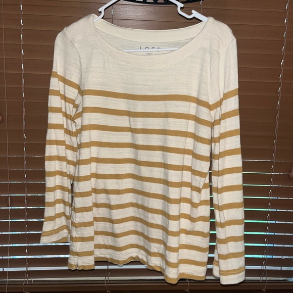 Gold and white striped top - Picture 1 of 3